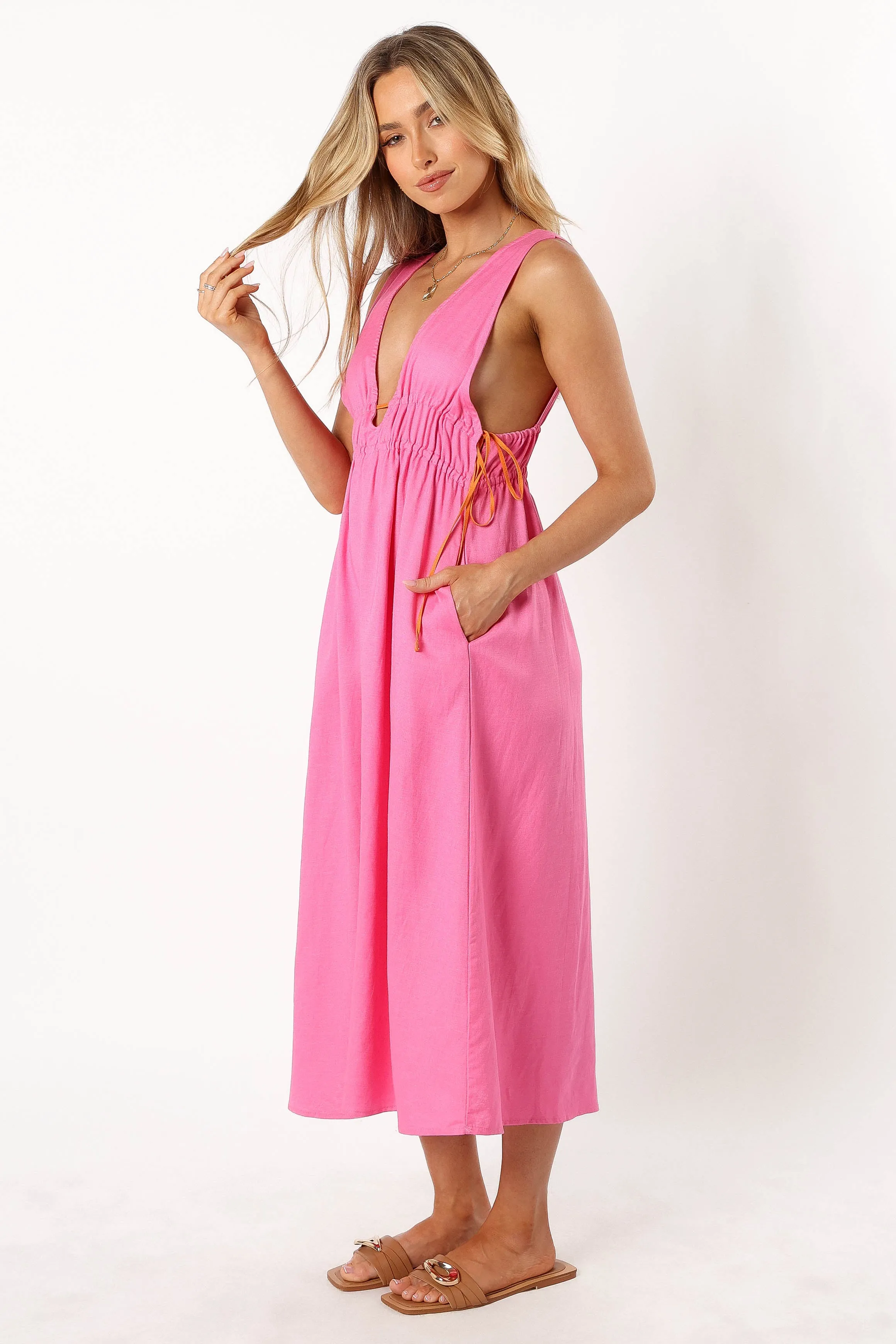 Lydia Midi Dress - Pink sold by Petal & Pup product image thumbnail 3