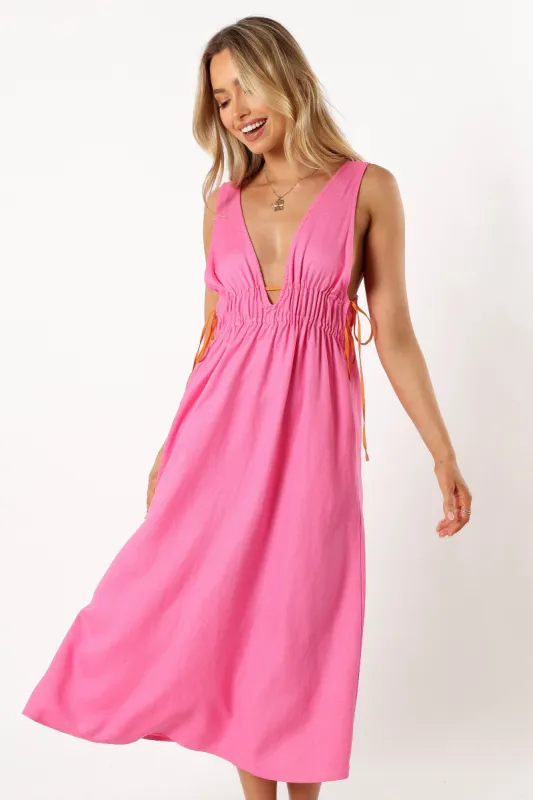 Lydia Midi Dress - Pink sold by Petal & Pup