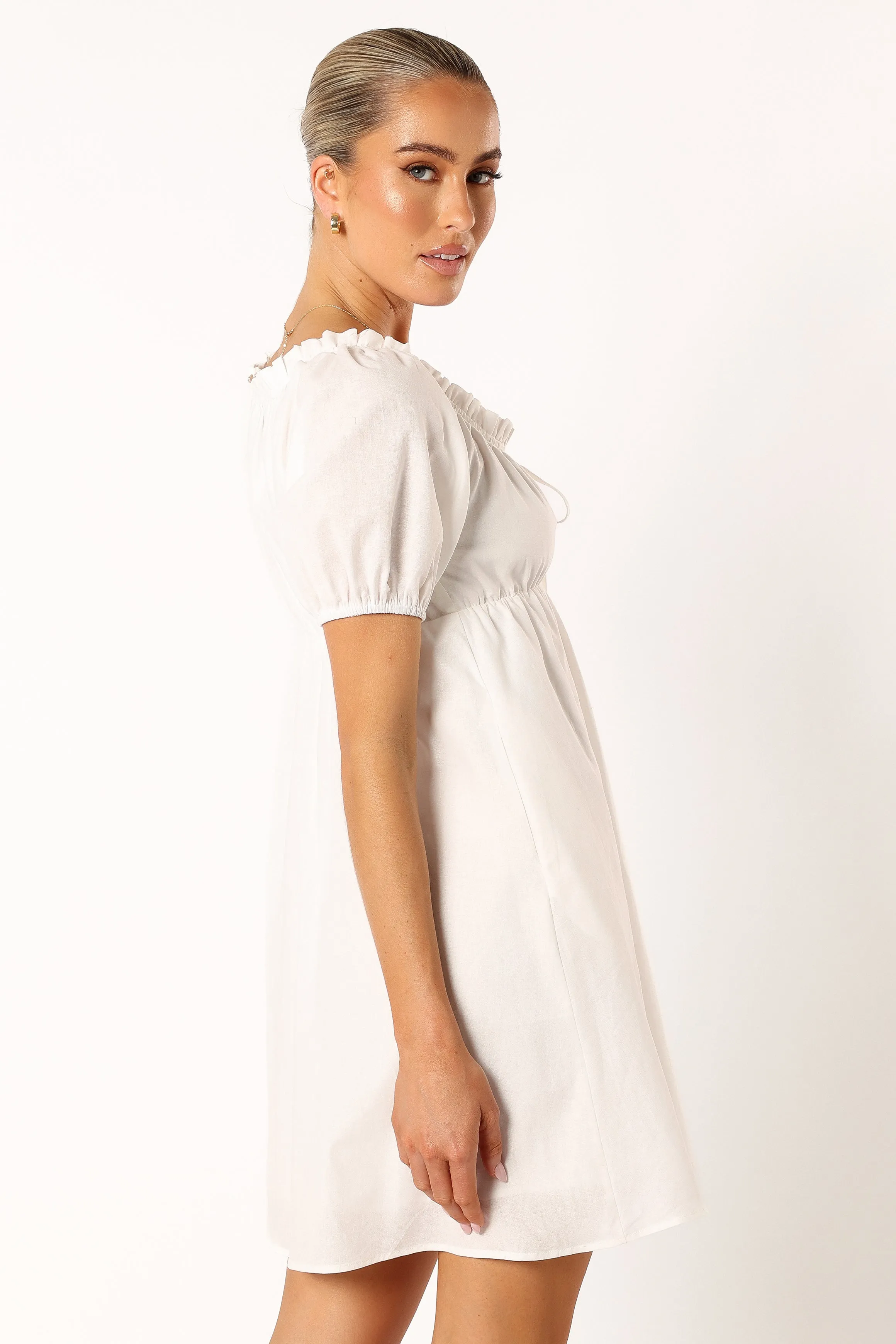 Taylin Mini Dress - White sold by Petal & Pup product image thumbnail 4