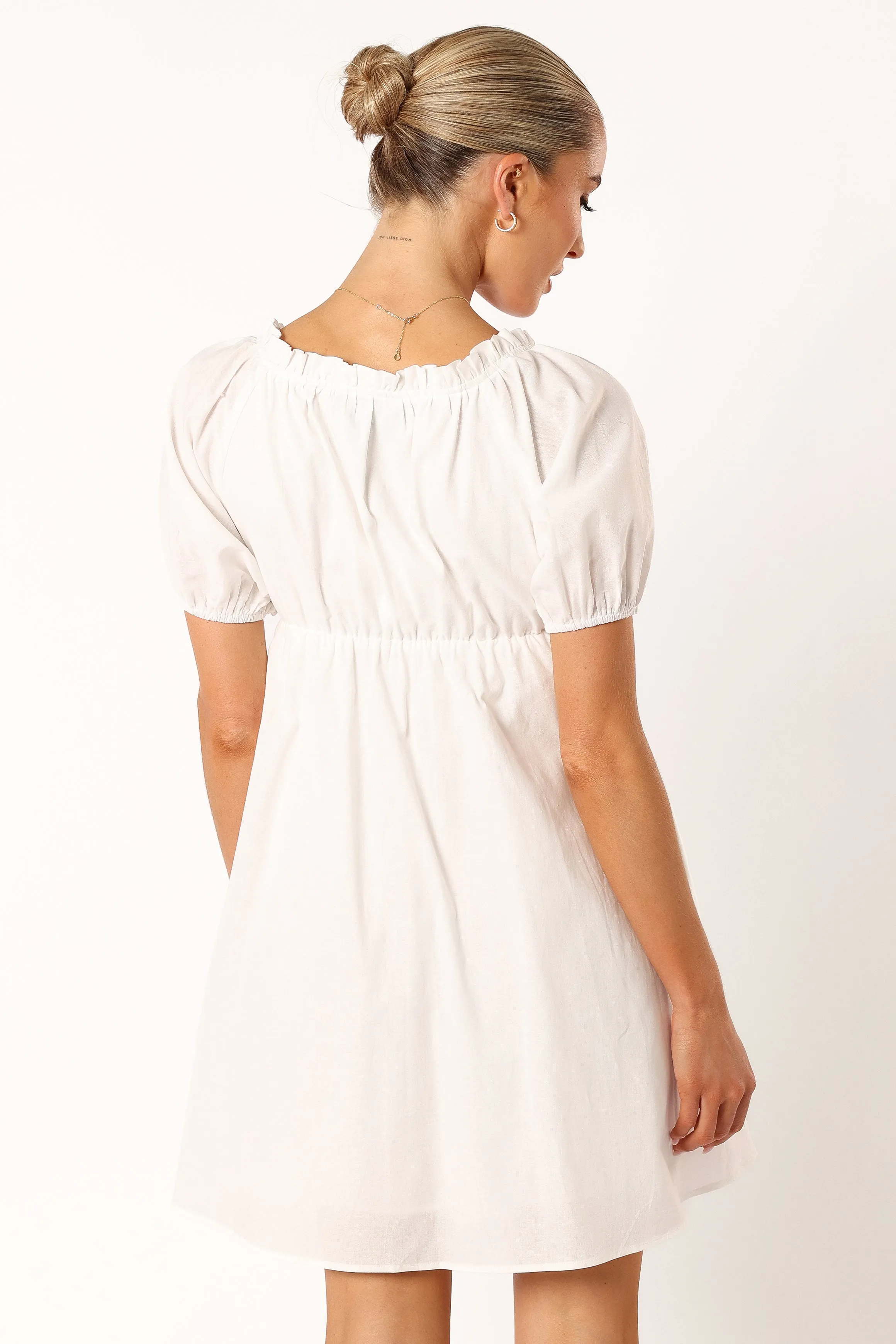 Taylin Mini Dress - White sold by Petal & Pup product image thumbnail 3