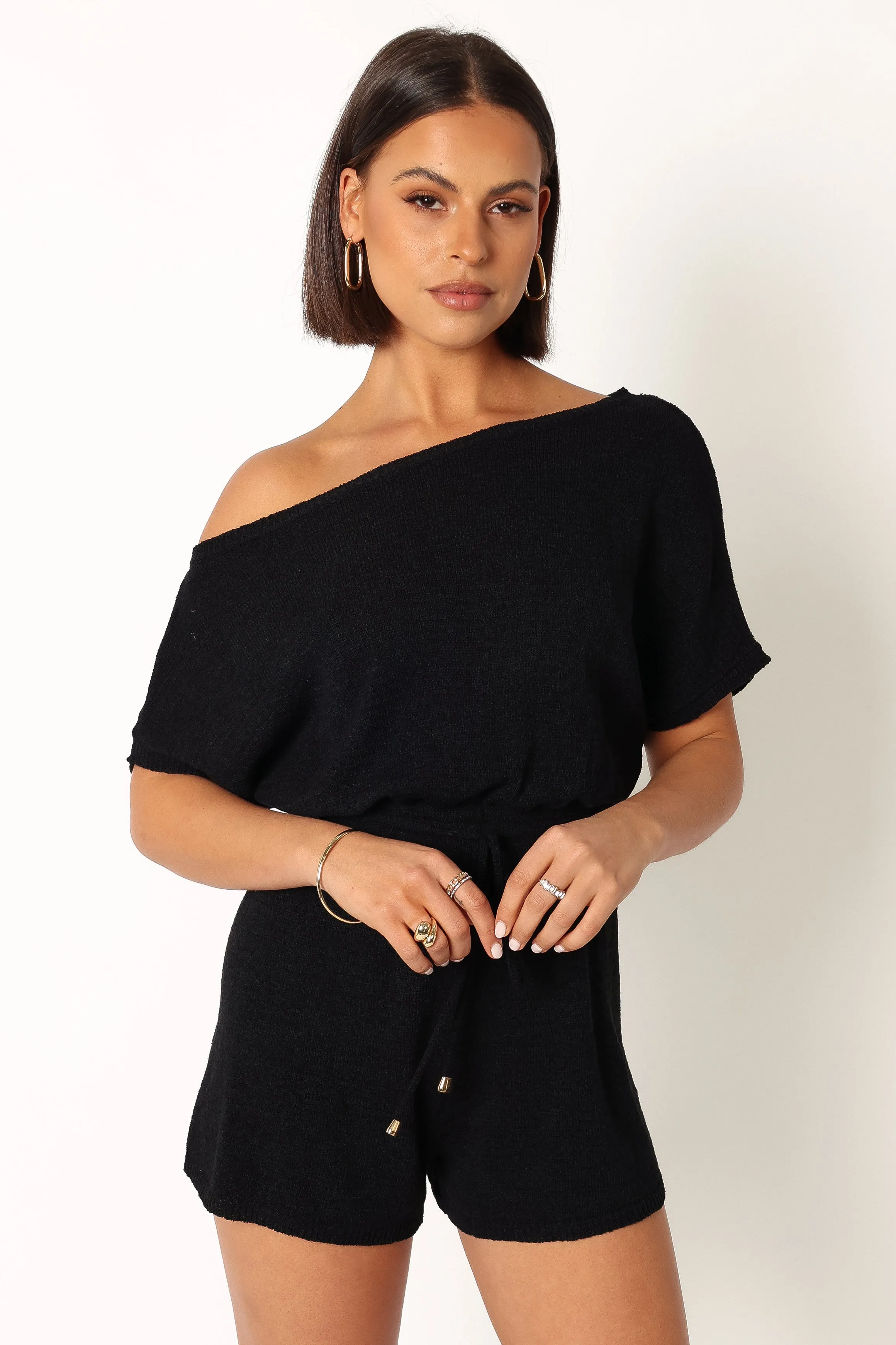 Miami Knit Romper - Black sold by Petal & Pup product image thumbnail 2