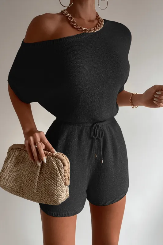 Miami Knit Romper - Black sold by Petal & Pup