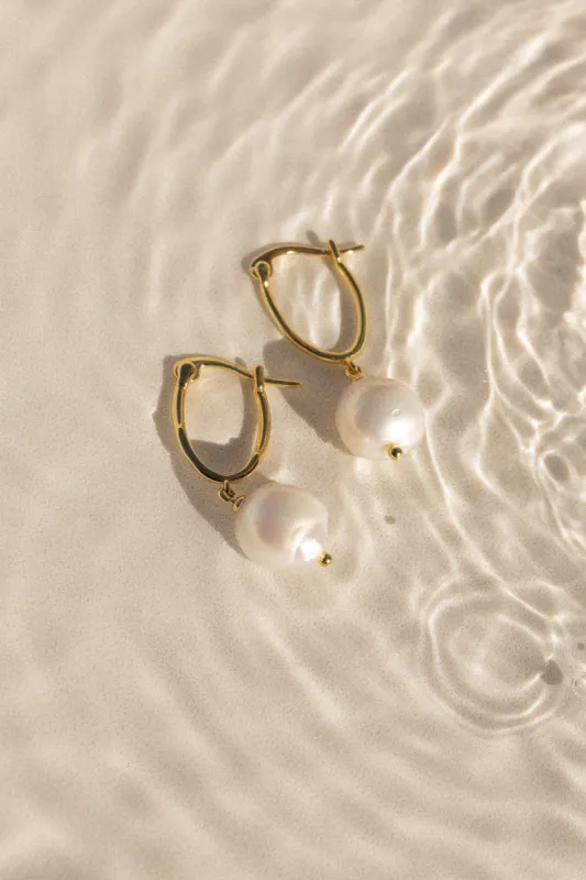 Gabi Pear Earrings - Gold sold by Petal & Pup
