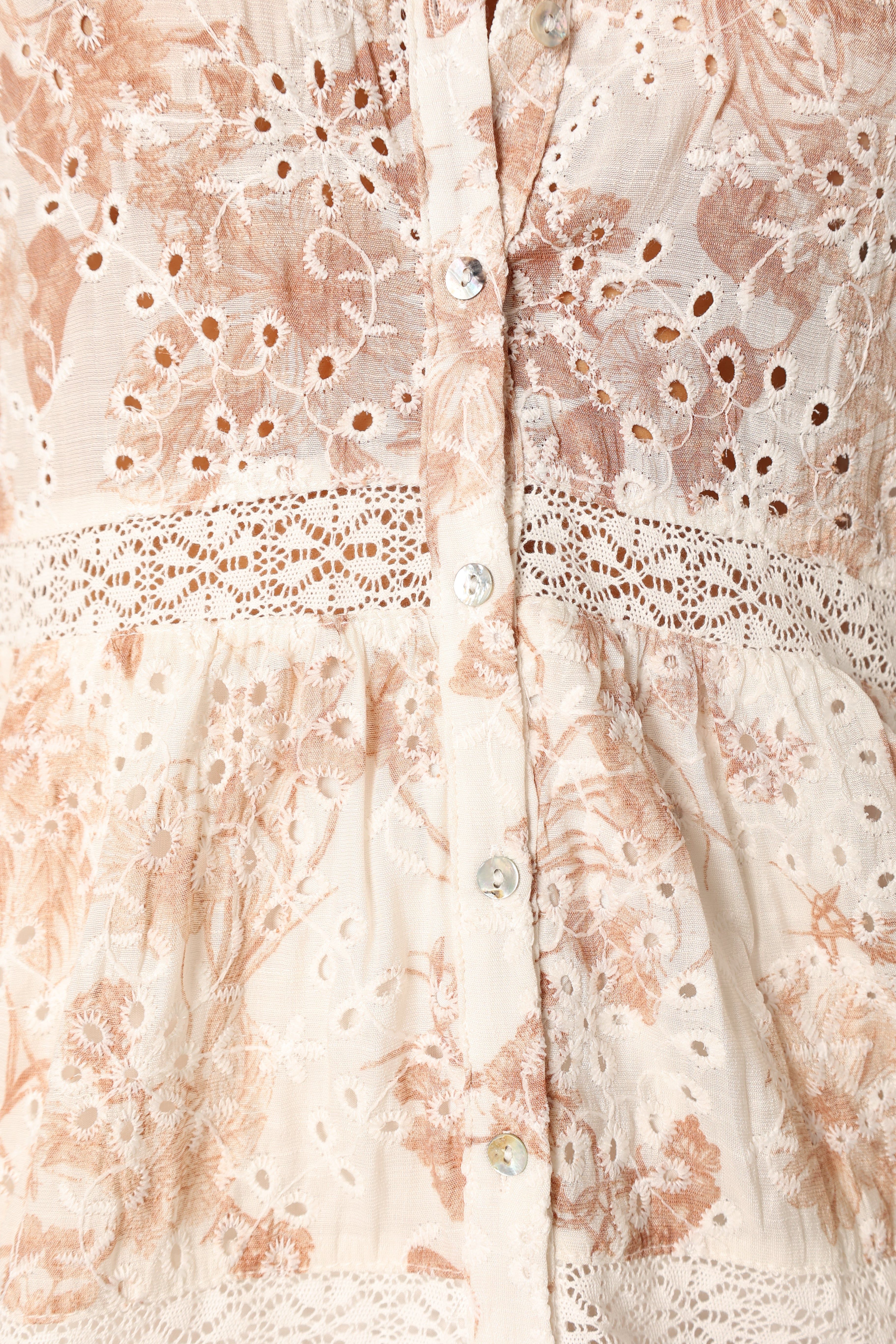 Clarice Long Sleeve Mini Dress - Tan Print sold by Petal & Pup product image thumbnail 10