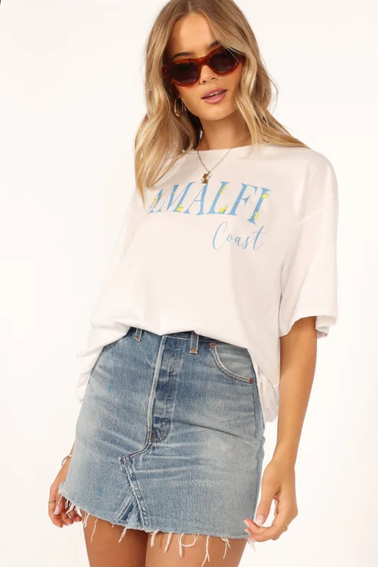 Coastline Tee - White sold by Petal & Pup