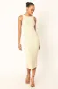 Nita Midi Dress - Beige sold by Petal & Pup