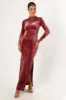 Jessica Long Sleeve Maxi Dress - Mauve sold by Petal & Pup