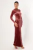 Jessica Long Sleeve Maxi Dress - Mauve sold by Petal & Pup