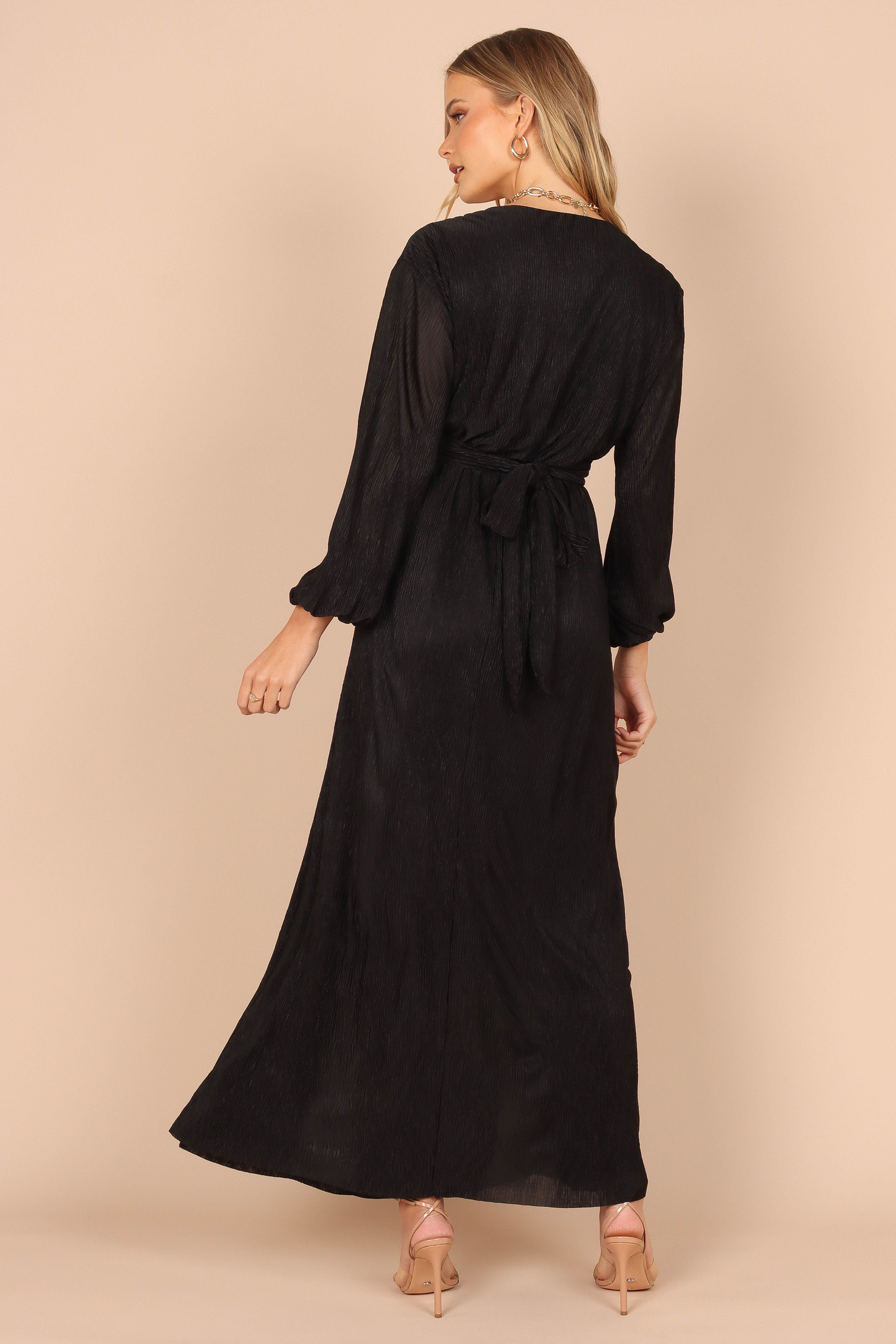 Vivacia Low Cut Maxi Dress - Black sold by Petal & Pup product image thumbnail 4