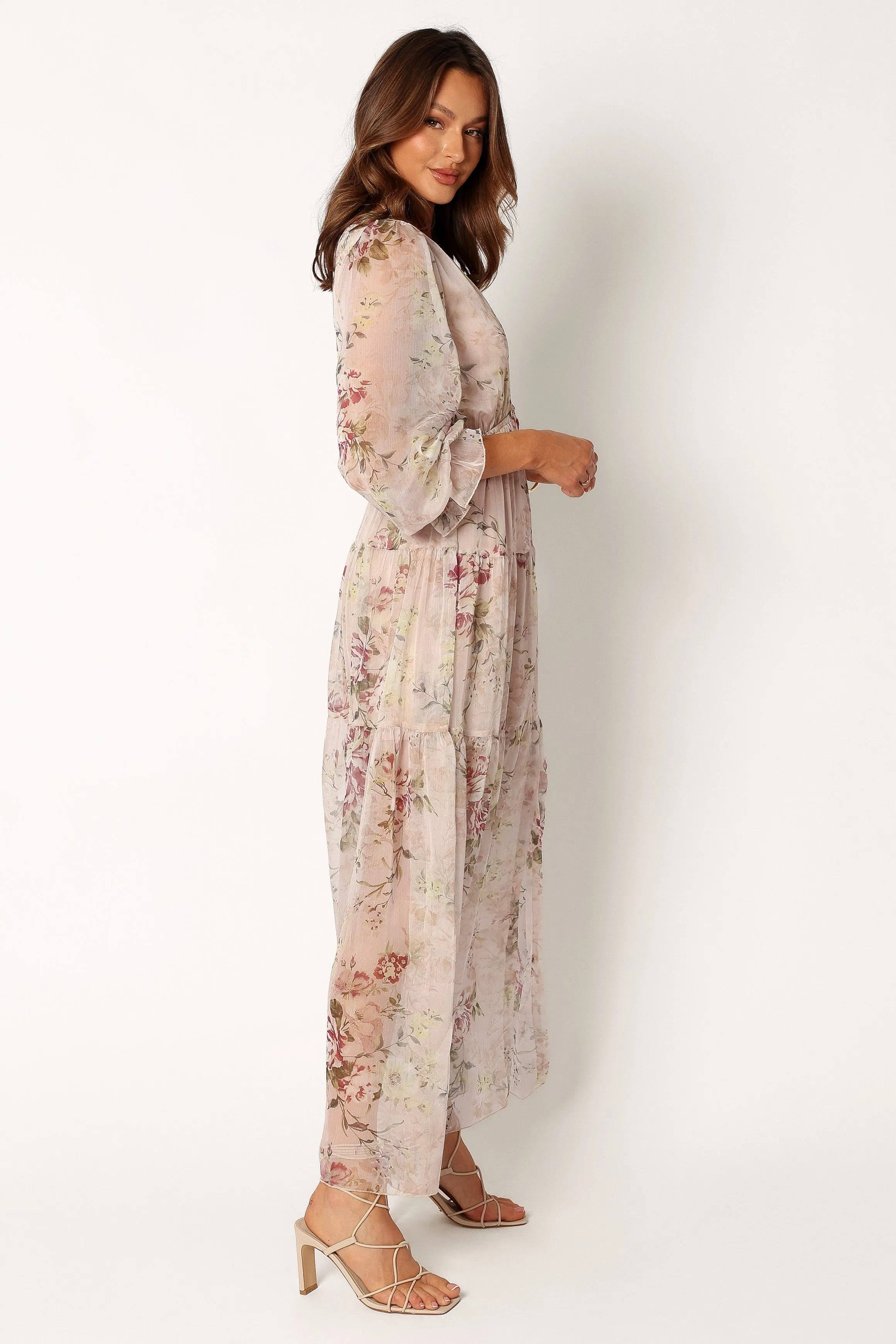 Maria Long Sleeve Maxi Dress - Cream sold by Petal & Pup product image thumbnail 5