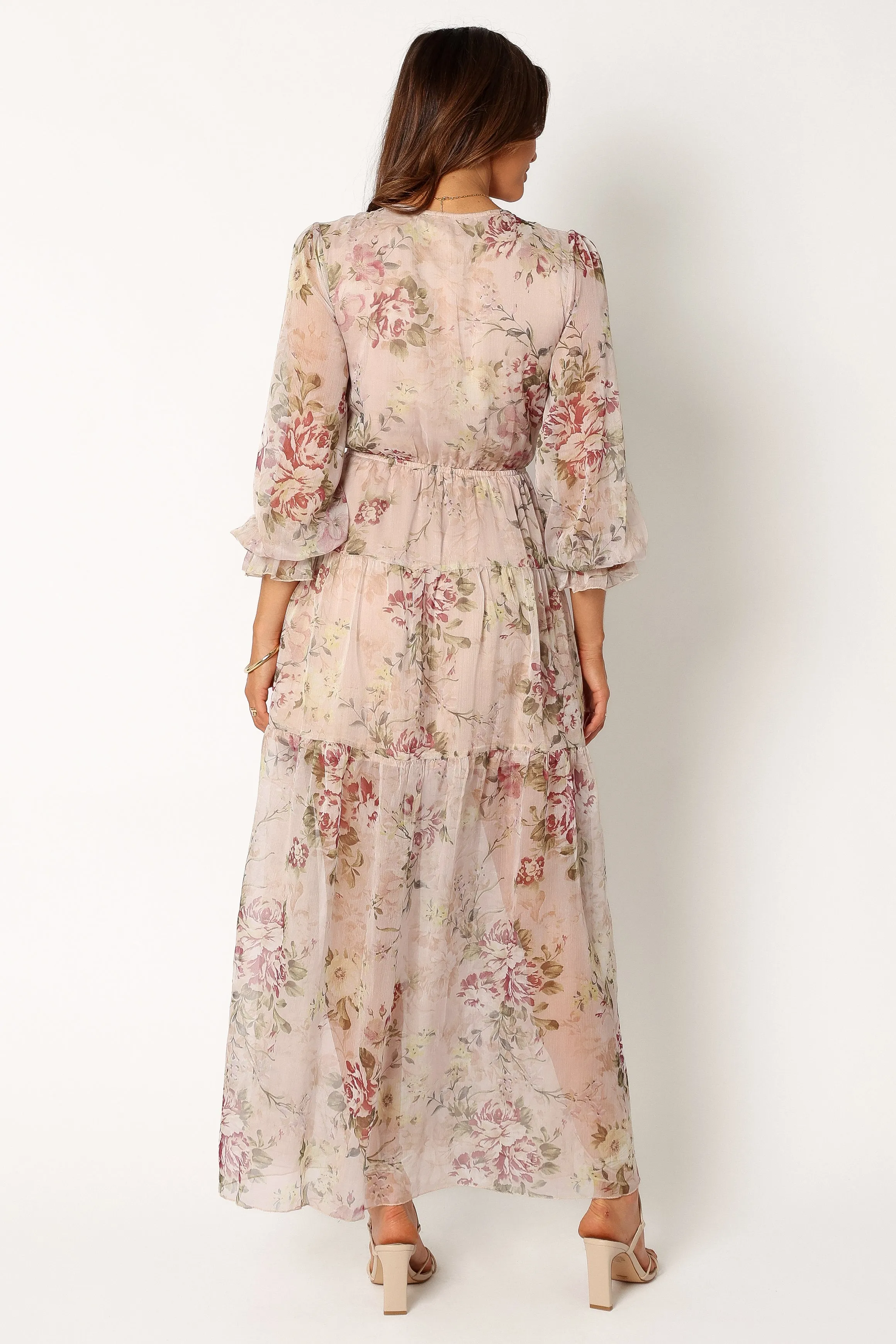 Maria Long Sleeve Maxi Dress - Cream sold by Petal & Pup product image thumbnail 4