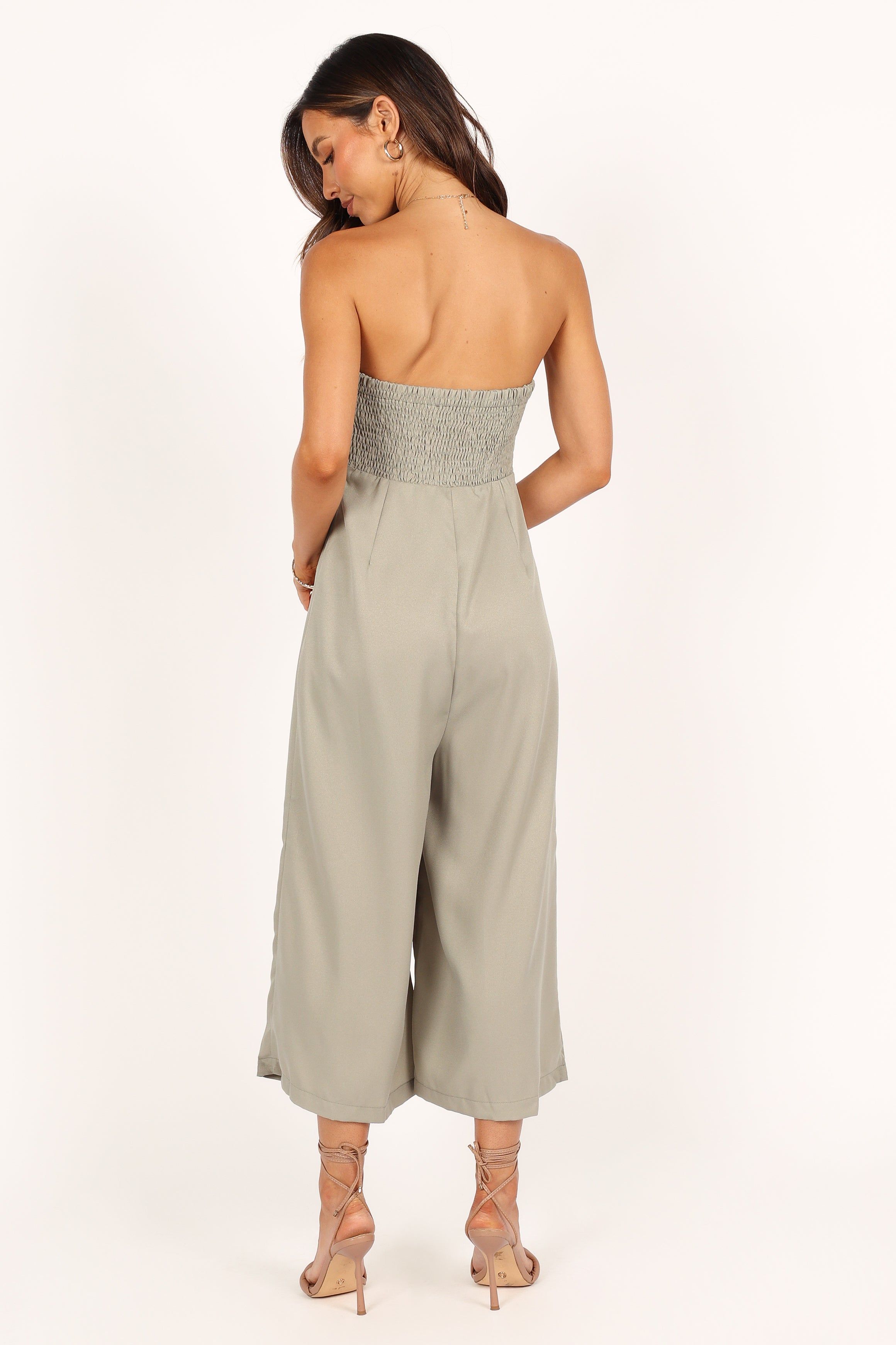 Jonie Strapless Jumpsuit - Olive sold by Petal & Pup product image thumbnail 5