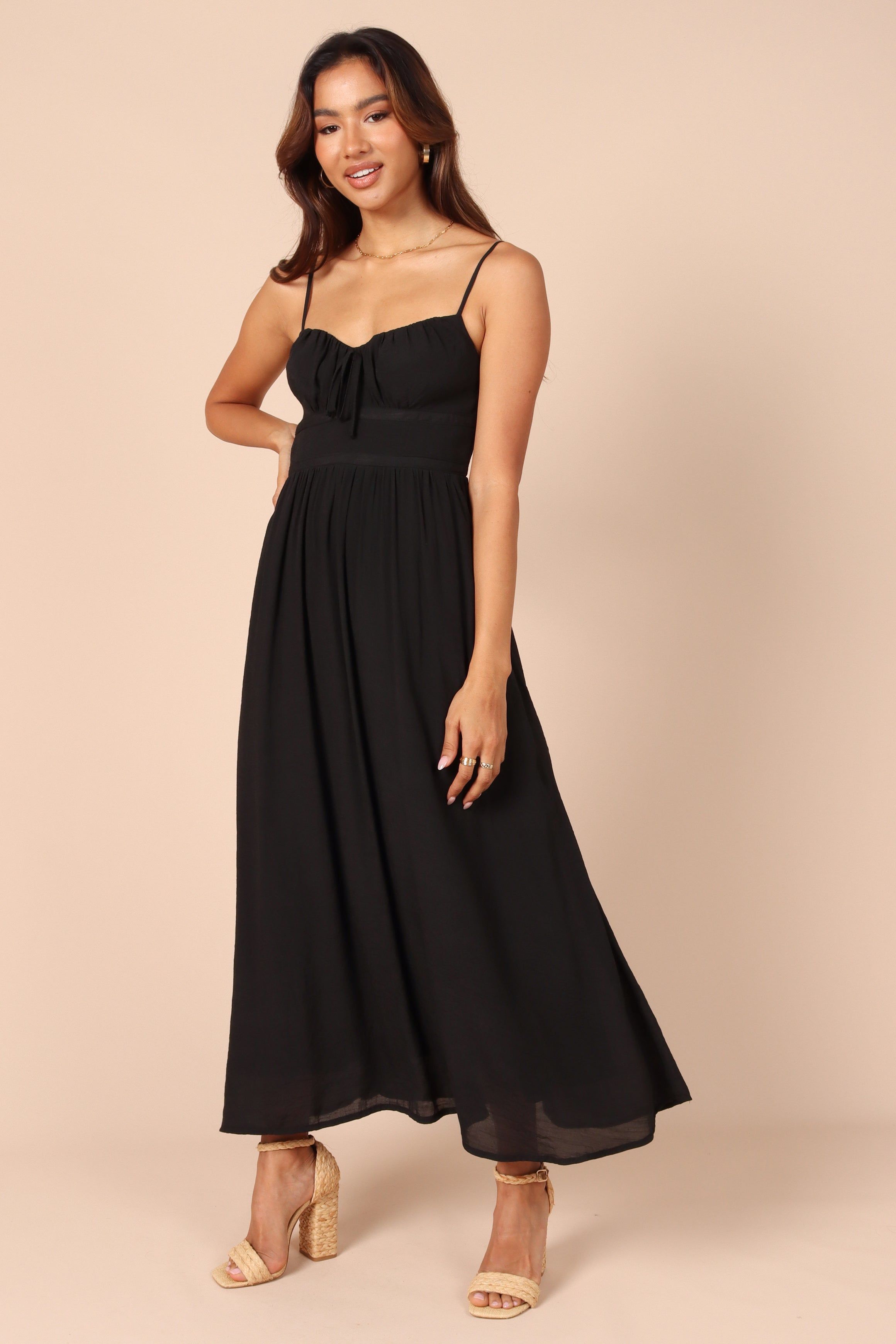 Darcie Sweetheart Neckline Maxi Dress - Black sold by Petal & Pup product image thumbnail 4
