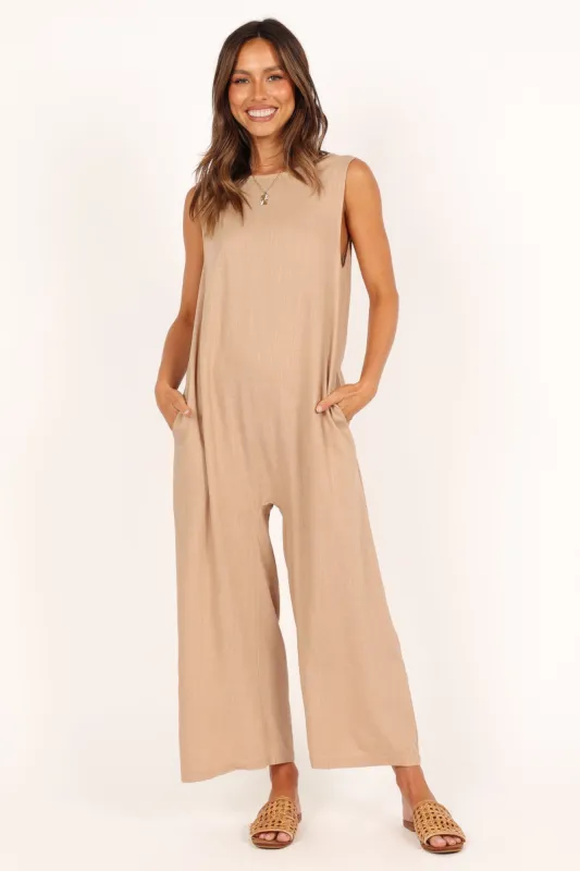 Yardlee Jumpsuit - Mocha sold by Petal & Pup