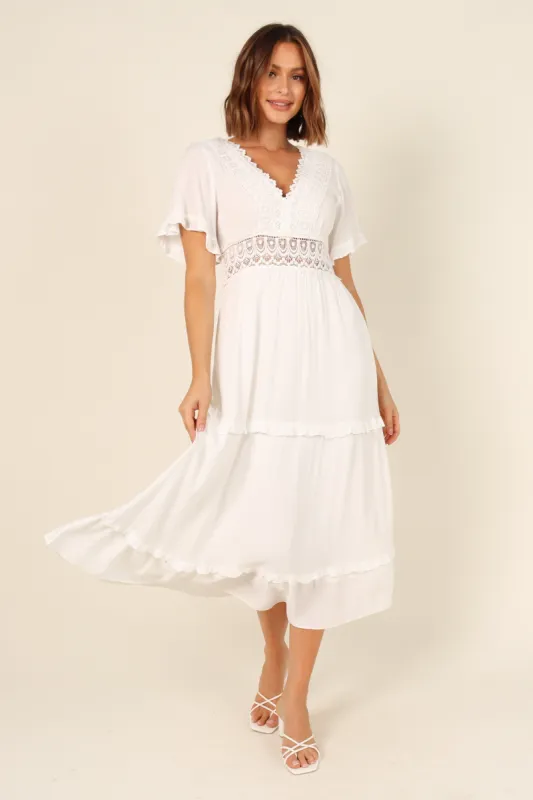 Florencia Dress - White sold by Petal & Pup