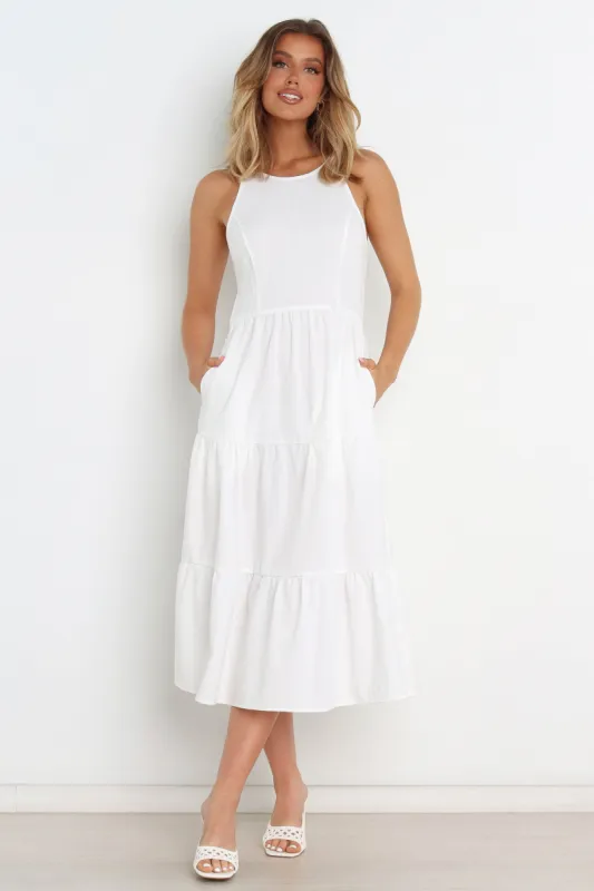 Karine Dress - White sold by Petal & Pup