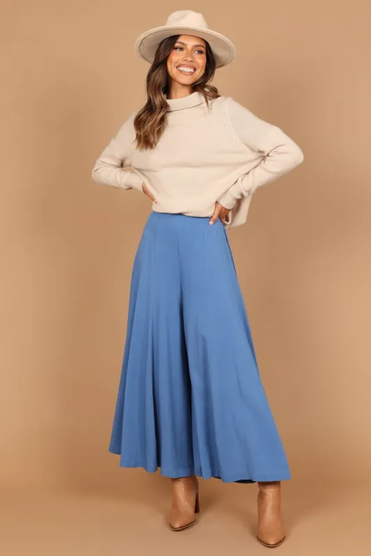 Deanna Wide Leg Pants - Blue sold by Petal & Pup