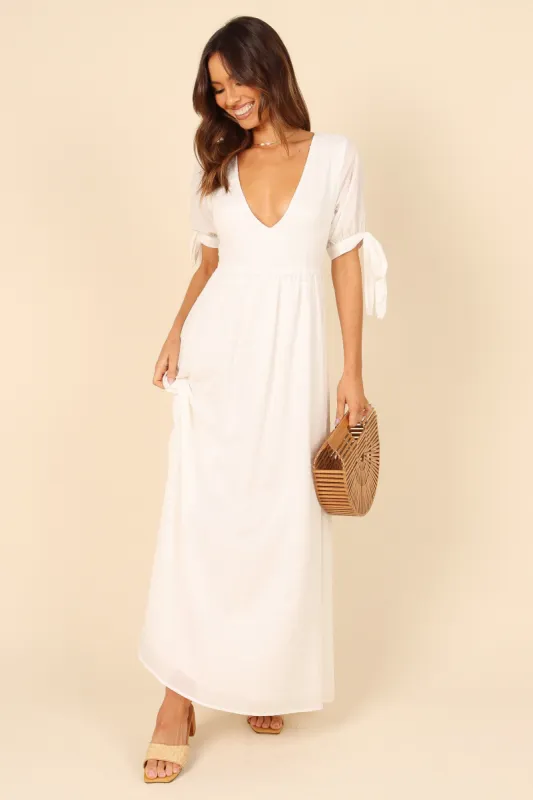 Evelyn Dress - White Spot made by Petal & Pup