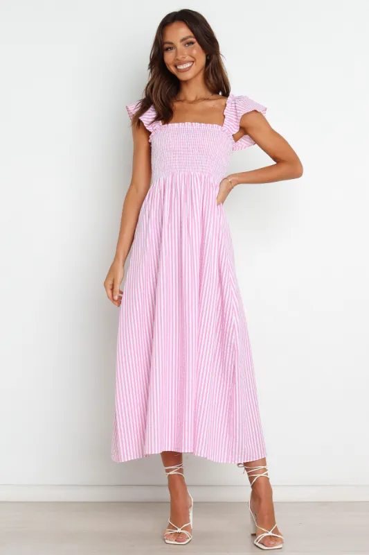 Daniela Dress - Pink Stripe sold by Petal & Pup