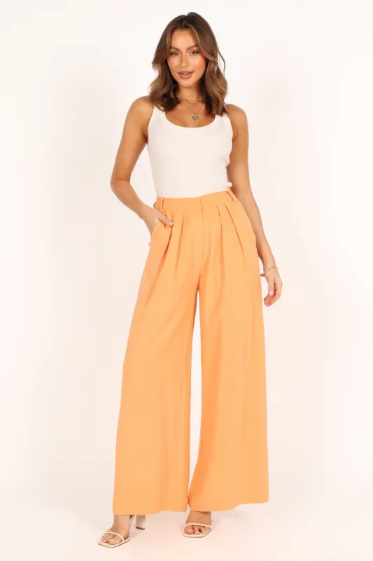 Felix Wide Leg Pants - Orange sold by Petal & Pup