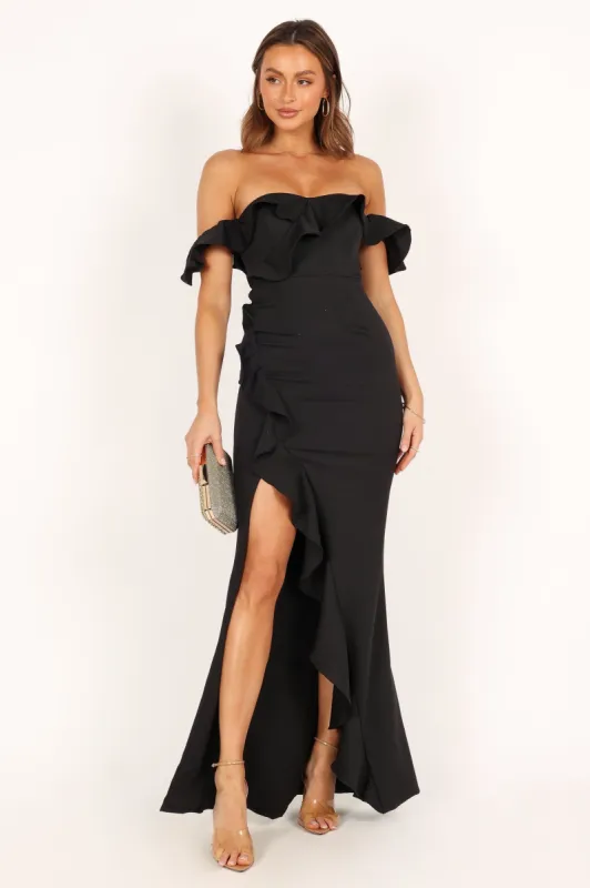 Merva Maxi Dress - Black sold by Petal & Pup