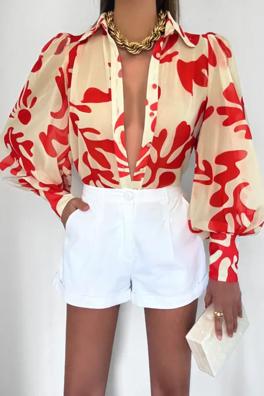 Fleetwood Blouse - Orange Botanica sold by Petal & Pup