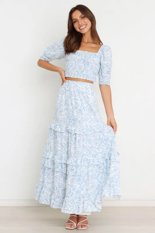 Zoe Skirt - Blue made by Petal & Pup