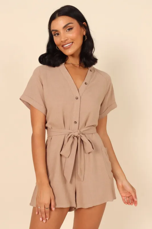 Esra Romper - Mocha sold by Petal & Pup