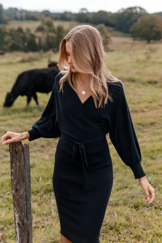 Nate Dress - Black made by Petal & Pup