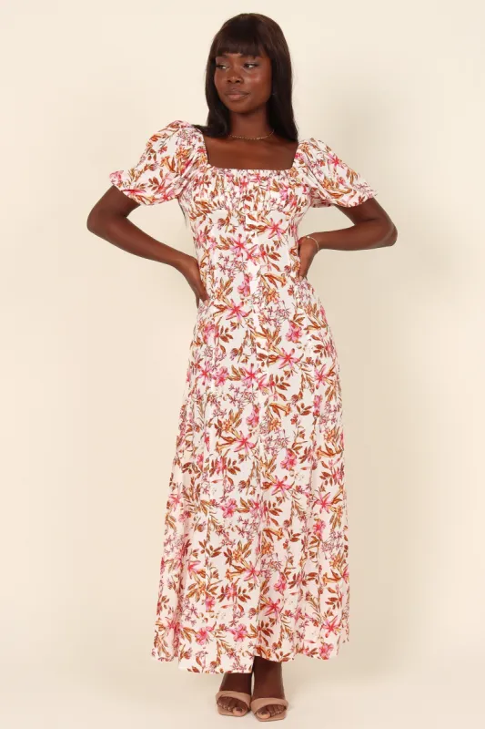 Alani Dress - White Floral sold by Petal & Pup