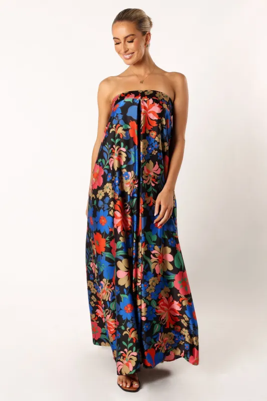 Josephine Strapless Jumpsuit - Black sold by Petal & Pup