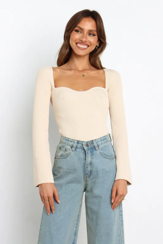 Aquerelle Knit Sweater - Beige sold by Petal & Pup