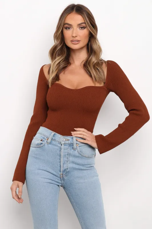 Aquerelle Knit Sweater - Chocolate Brown sold by Petal & Pup