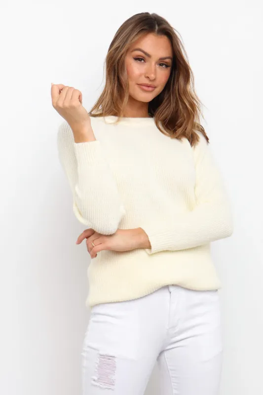 Apach Knit Sweater - Cream sold by Petal & Pup