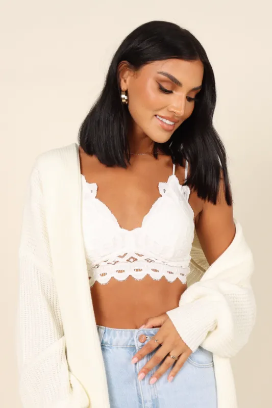 Hannah Lace Bralette - White sold by Petal & Pup