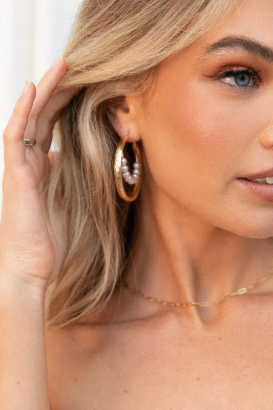 Luna Earrings - Pearl sold by Petal & Pup