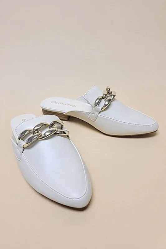 Chain Detail Slides - Bone sold by Petal & Pup