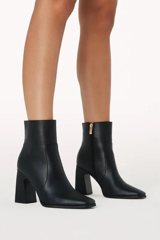 Jessica Block Heel Ankle Boot - Black sold by Petal & Pup