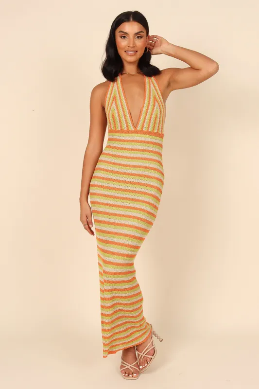 Ruby Crochet Maxi Dress - Orange sold by Petal & Pup