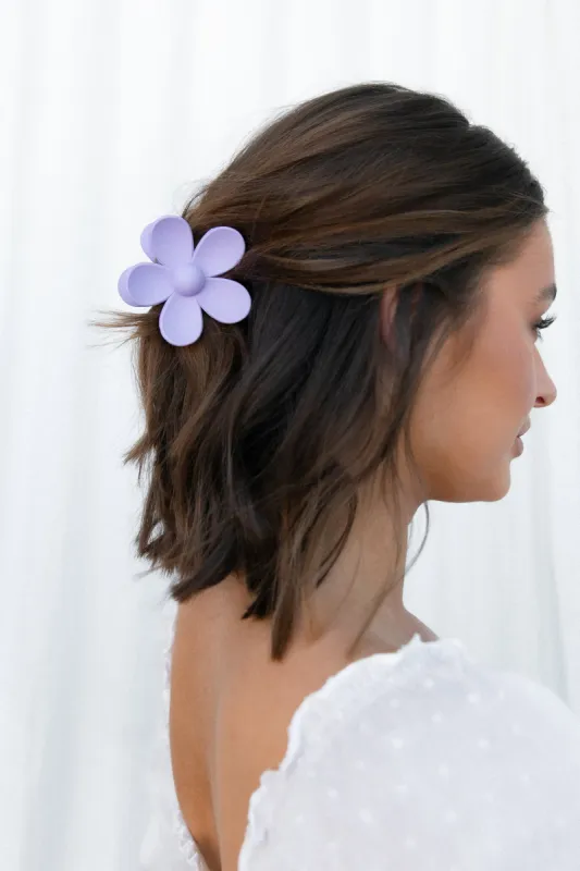 Rosey Hairclip - Lilac sold by Petal & Pup