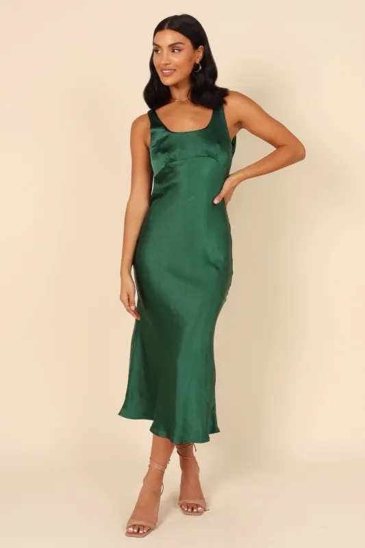 Sawyer Midi Dress - Emerald sold by Petal & Pup