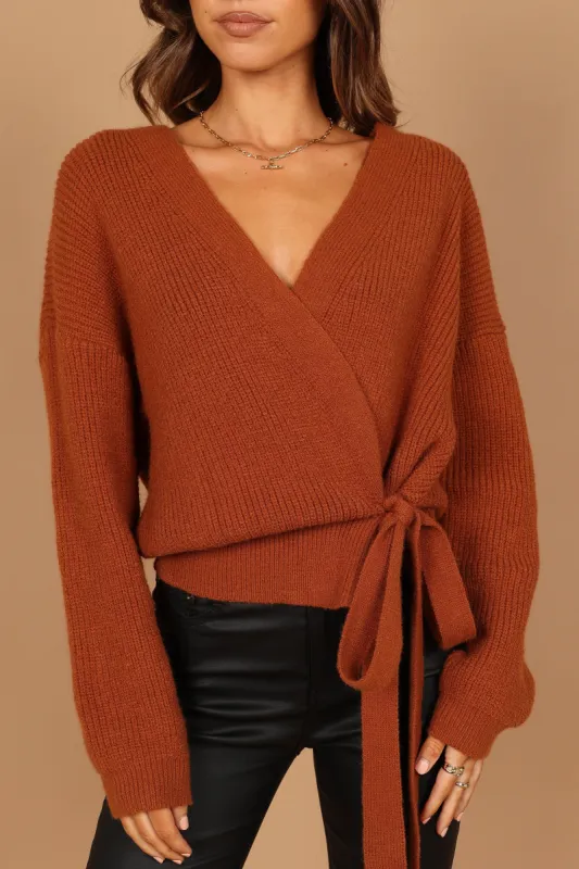 Hinterland Knit Sweater - Rust sold by Petal & Pup