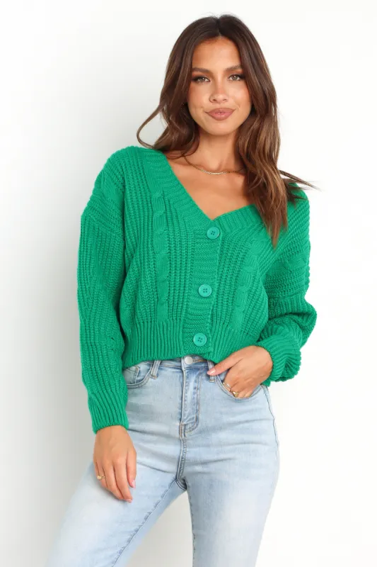 Carmelle Cardigan - Green sold by Petal & Pup