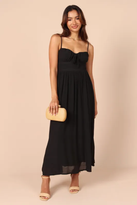 Darcie Sweetheart Neckline Maxi Dress - Black sold by Petal & Pup