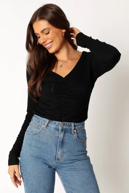 Peterson Long Sleeve Top - Black sold by Petal & Pup