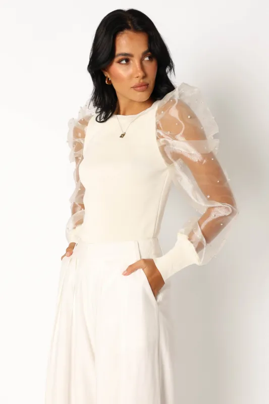 Micah Top - Cream sold by Petal & Pup