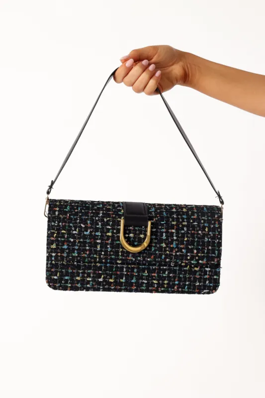 Alexa Shoulder Bag - Black Tweed sold by Petal & Pup