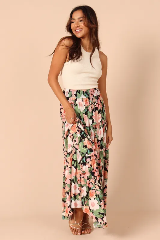 Rhiannan High Waisted Frill Skirt - Black sold by Petal & Pup