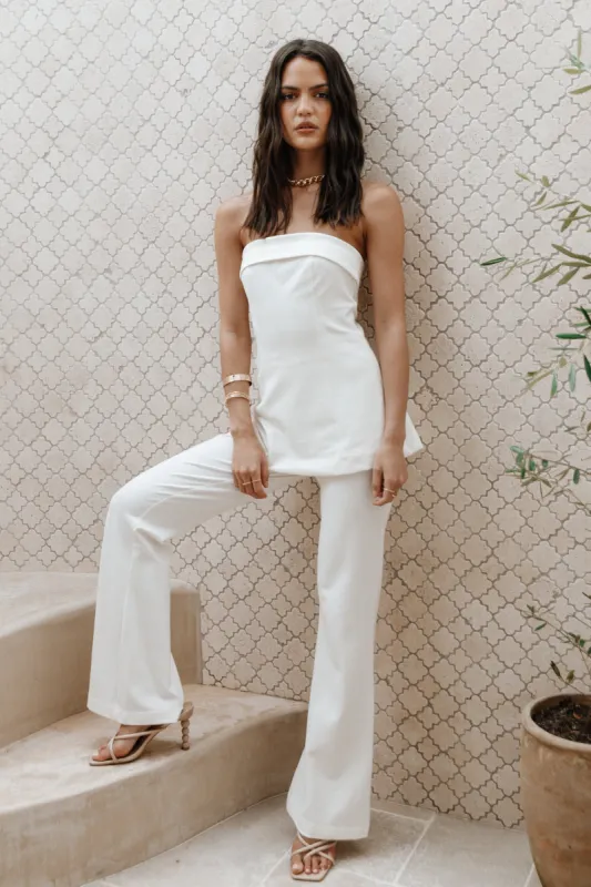 Pedro Pant - White sold by Petal & Pup