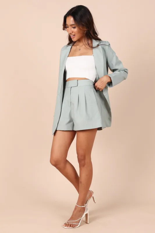 Bridget Tailored Shorts - Sage Green sold by Petal & Pup